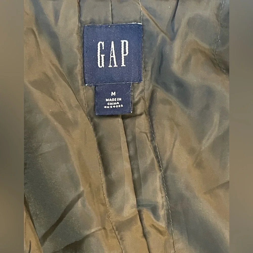 GAP Brown Brushed Poly Lined Coat M Knee Length Classic Fall Winter Jacket